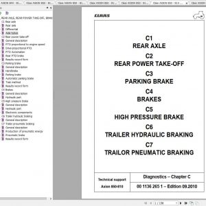 Claas Tractors ARION 850 810 Diagnostics EN Repair Manual 1