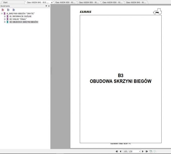 Claas Tractors ARION 850 810 Diagnostyka PL Repair Manual 3