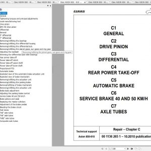Claas Tractors ARION 850 810 Reparation EN Repair Manual 1