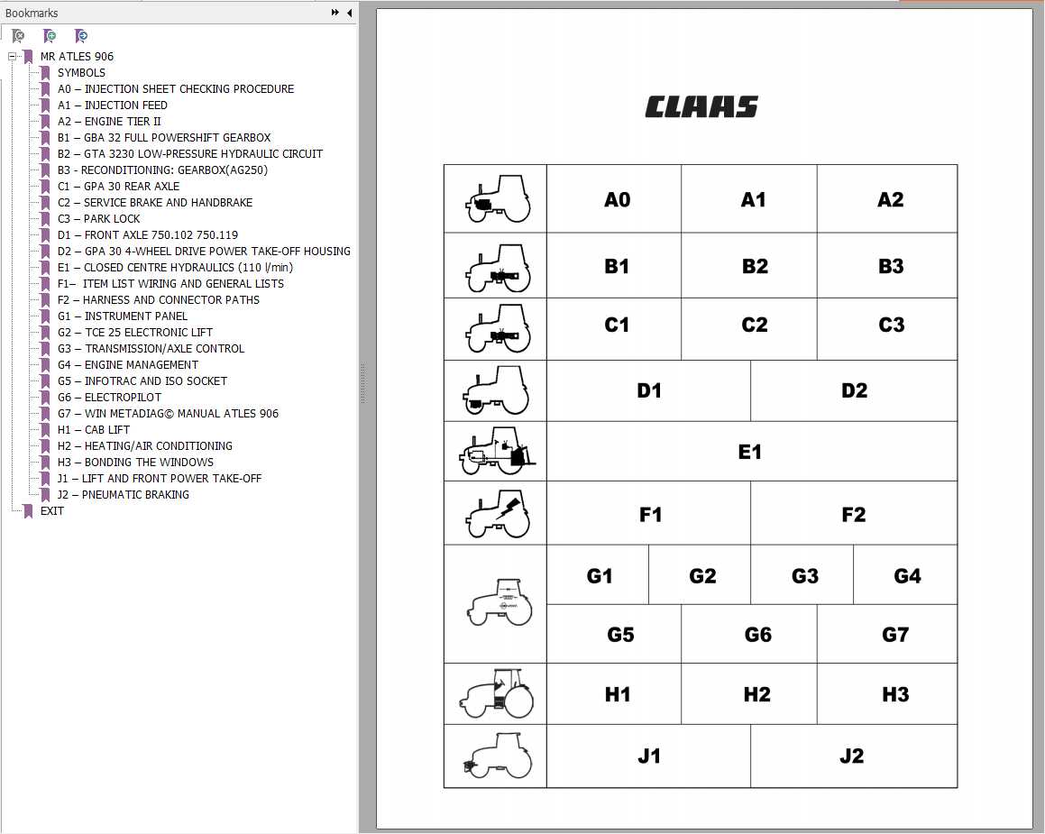 Claas Tractors ATLES 906 Repair Manual 1