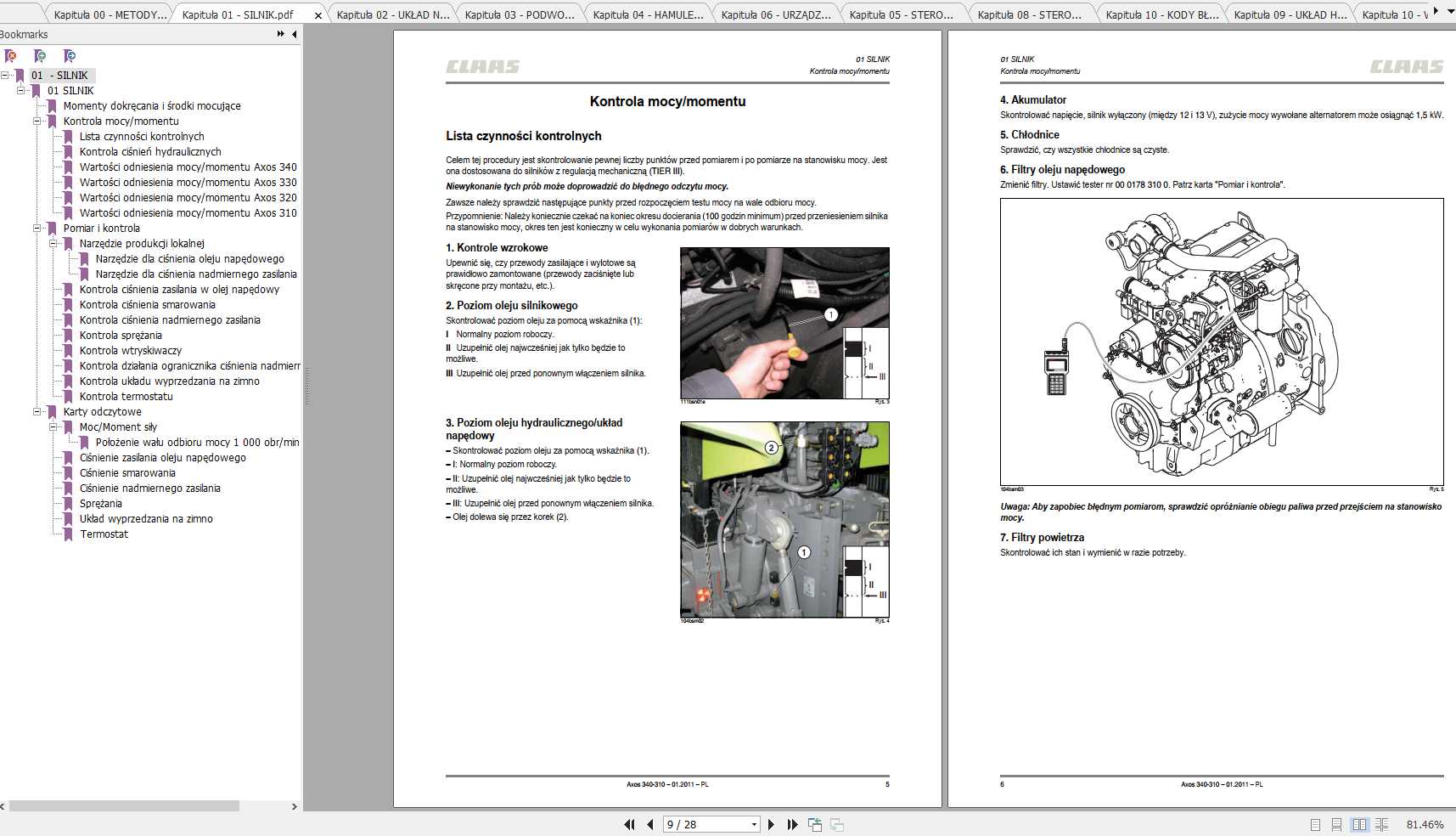 Claas Tractors AXOS 340 310 Diagnosis Repair Manuals 1