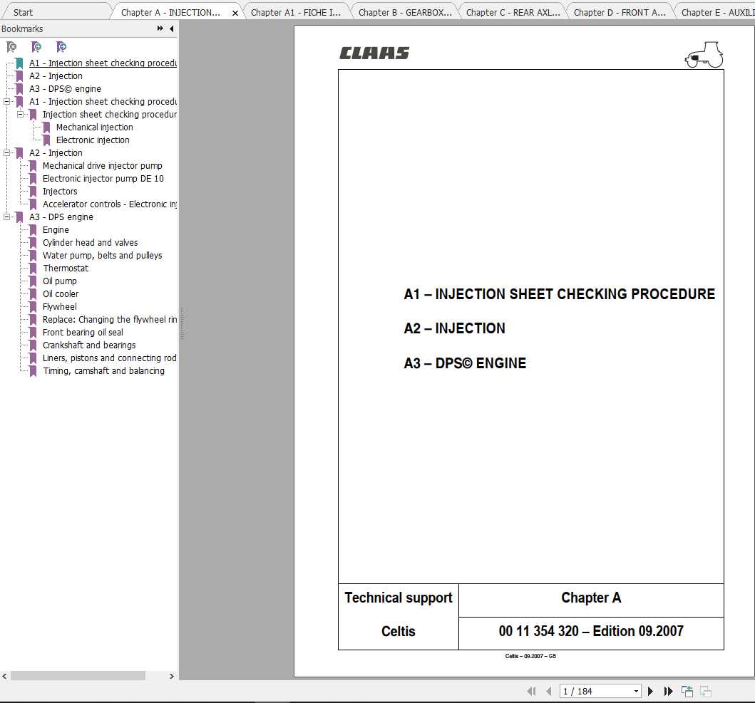 Claas Tractors CELTIS 406 Reparation Repair Manuals 1