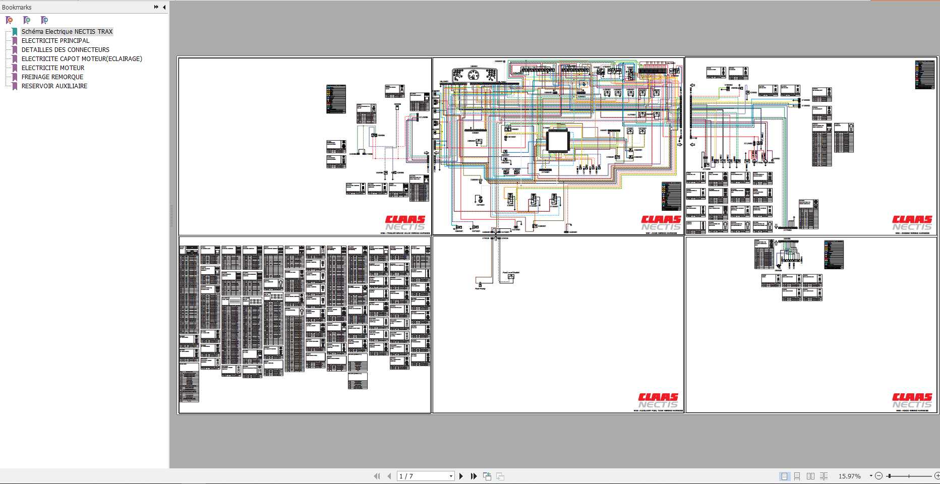 Claas Tractors NECTIS Wiring Harness Schematic 1