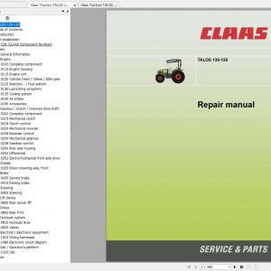 Claas Tractors TALOS 130 120 Repair Manuals 1