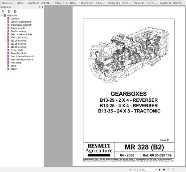 Claas Tractors TEMIS MR328 Repair Manuals 2