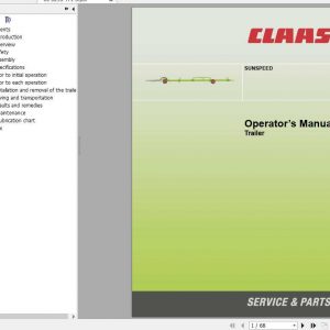 Claas Trailer Sunspeed Operators Manual 1