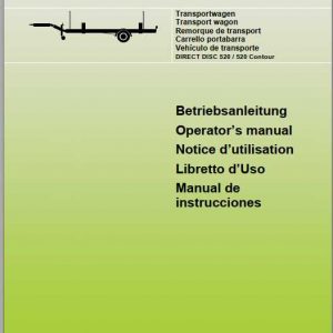 Claas Transport Wagon Operators Manual FR DE EN RU 1