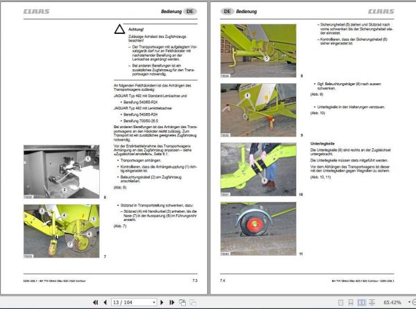 Claas Transport Wagon Operators Manual FR DE EN RU 2