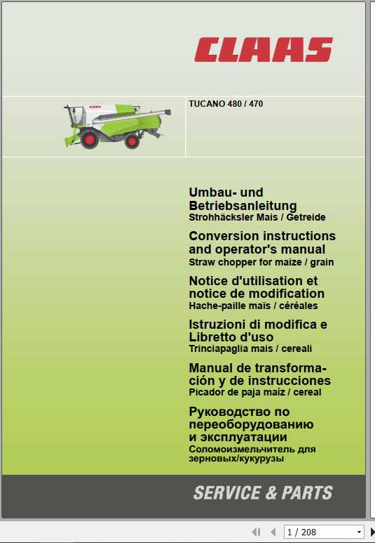 Claas Tucano 480 470 Operators Manual FR DE EN RU 1