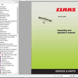 Claas Volto 1050 T Operators Manual 1