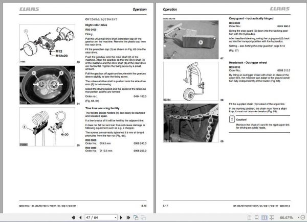 Claas Volto 740 H 740 HR Volto 64 640 H 640 HR Operators Manual 2