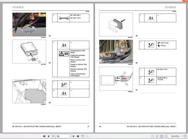 Claas XERION 5000 4000 GNSS ready Fitting Instruction 2