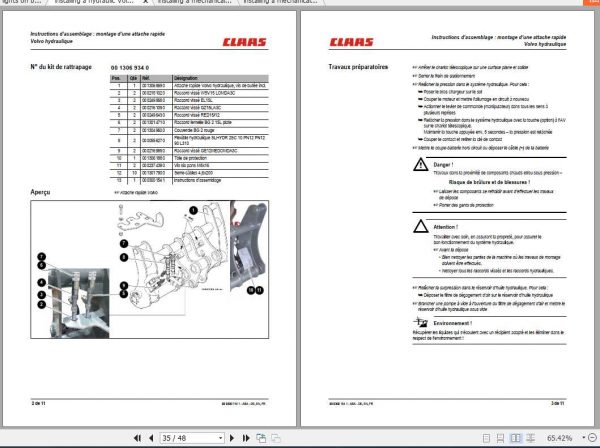 Class Telehandlers SCORPION 7035 7030 6035 6030 Fitting Instruction FR DE EN RU 2
