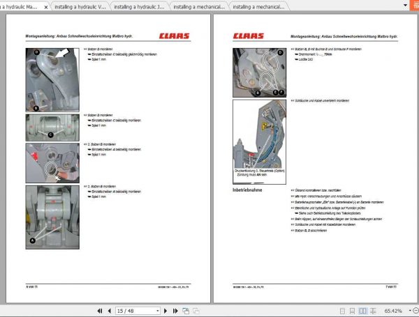 Class Telehandlers SCORPION 9055 7055 7055 7044 Fitting Instruction FR DE EN RU 2