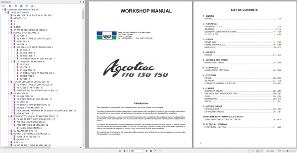 DEUTZ FAHR AGROTRAC 110 130 150 Workshop Manual 2