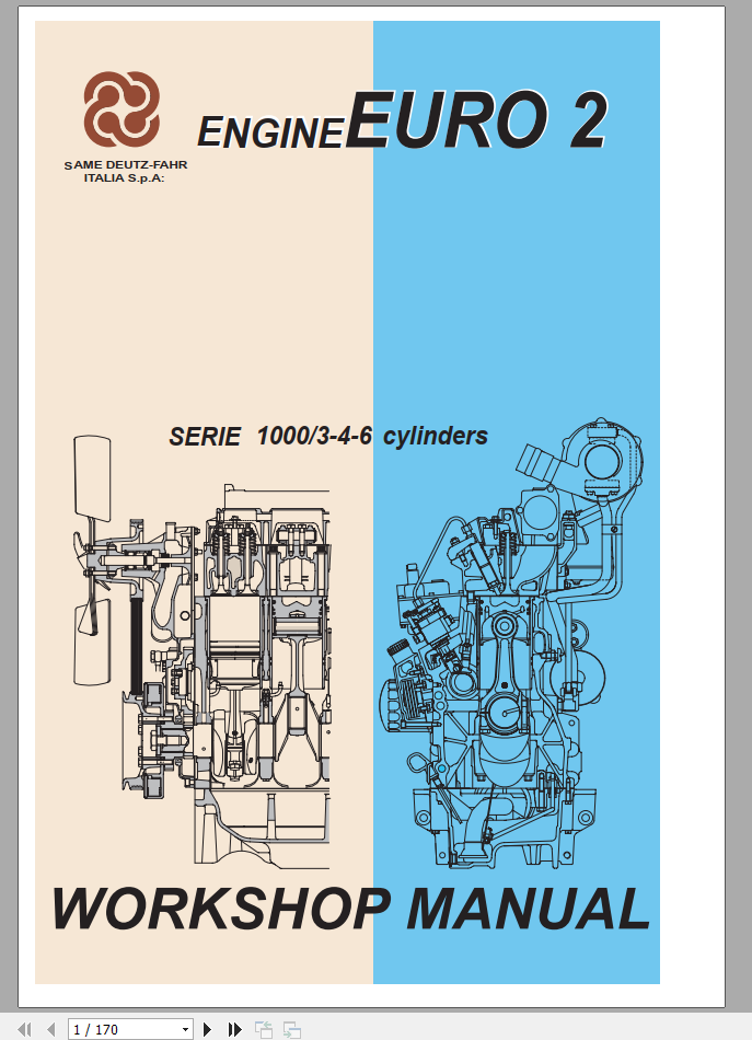 DEUTZ FAHR ENGINES 1000 3 4 6 EURO II Workshop Manual 1
