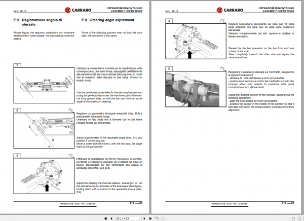 DEUTZ FAHR FRONT AND REAR AXLE AGROVECTOR 26.6 30.7 Workshop Manual Italian 3