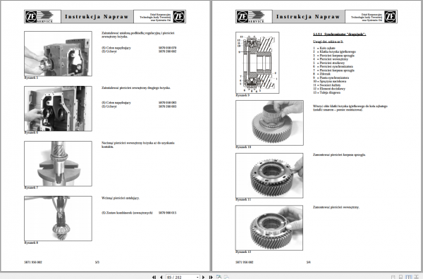 DEUTZ FAHR TRANSMISSION POWERSHUTTLE T 7100 KT Workshop Manual Poland 3