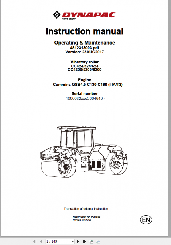 Dynapac Heavy Equipment 3.59 GB Operator Maintenance Updated 2021 Full DVD 4 1