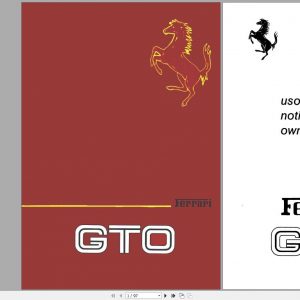 Ferrari 288 GTO Owners Manual 1