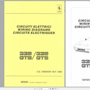 Ferrari 328GTB 328GTS Wiring Diagrams 1