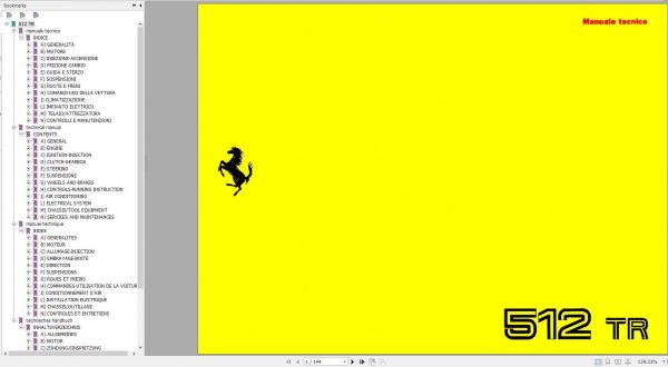 Ferrari 512 TR Technical Manual 1