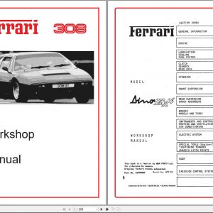 Ferrari Dino 308 GT4 Workshop Manual 1