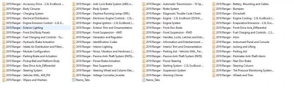 Ford Ranger 2019 2.3L Service Repair Owners Manual DVD 1