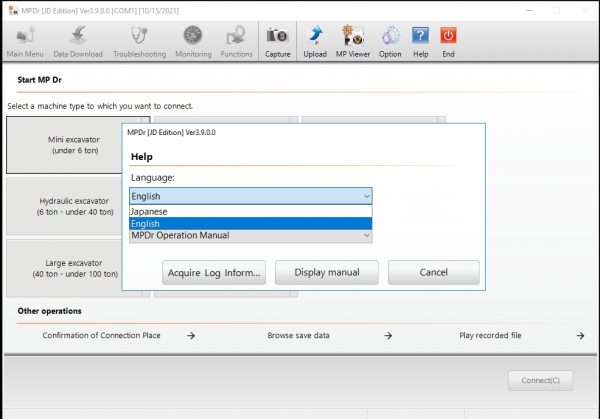 Hitachi Construction Machinery MPDr Ver 3.9.0.0 01.2021 Diagnostic Software 3