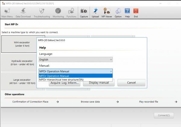 Hitachi Construction Machinery MPDr Ver 3.9.0.0 01.2021 Diagnostic Software 4