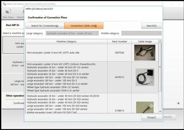 Hitachi Construction Machinery MPDr Ver 3.9.0.0 01.2021 Diagnostic Software 6