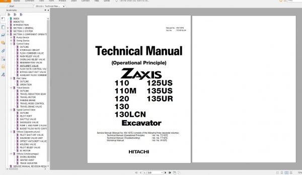 Hitachi Excavator 26.5 GB DVD PDF Updated Series 7 2020 Workshop Manual and Technical Manual Wiring Diagram 14