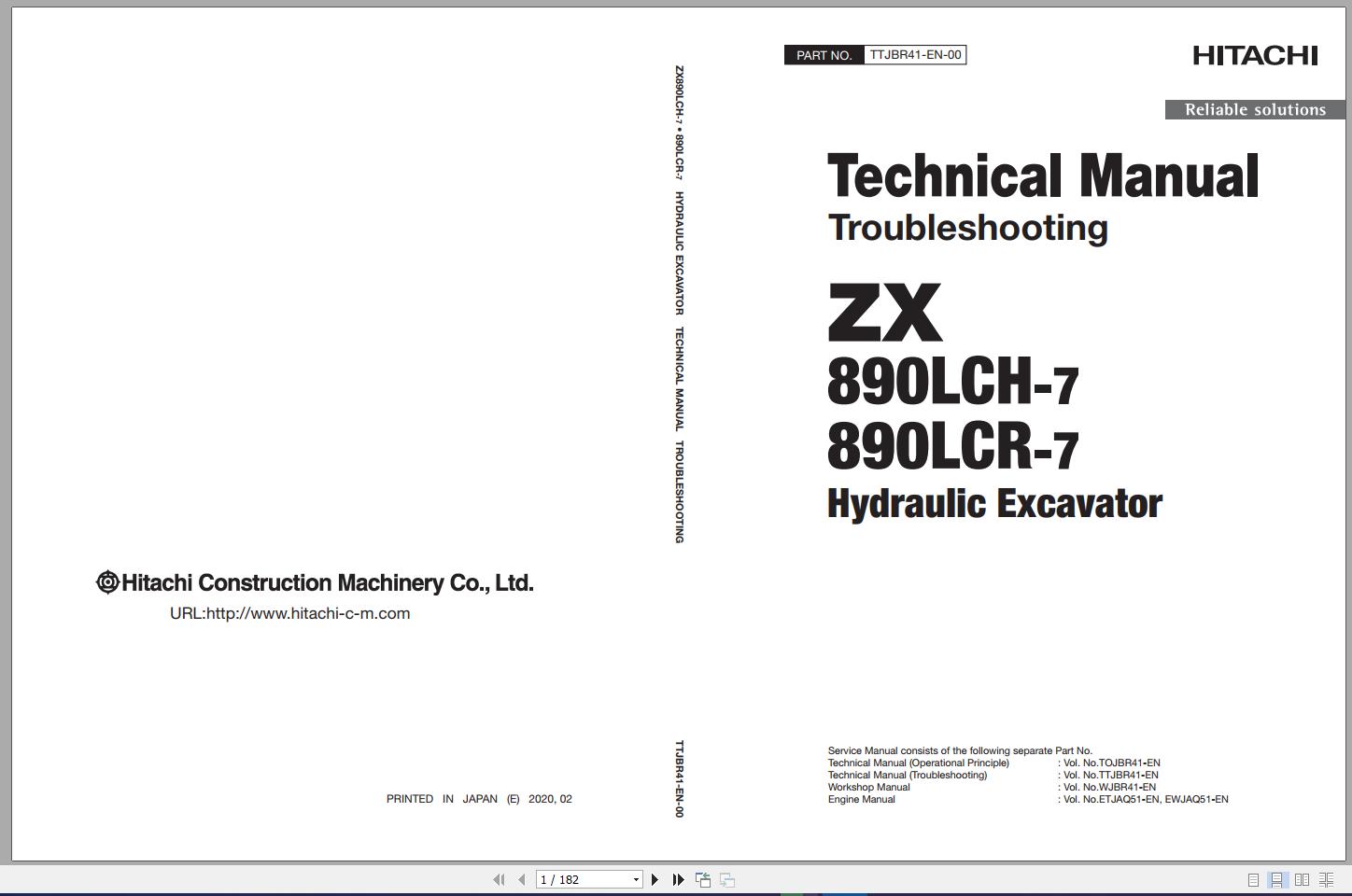 Hitachi Excavator 26.5 GB DVD PDF Updated Series 7 2020 Workshop Manual and Technical Manual Wiring Diagram 3 1