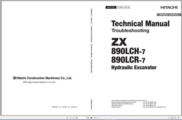 Hitachi Excavator 26.5 GB DVD PDF Updated Series 7 2020 Workshop Manual and Technical Manual Wiring Diagram 3