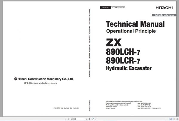 Hitachi Excavator 26.5 GB DVD PDF Updated Series 7 2020 Workshop Manual and Technical Manual Wiring Diagram 4