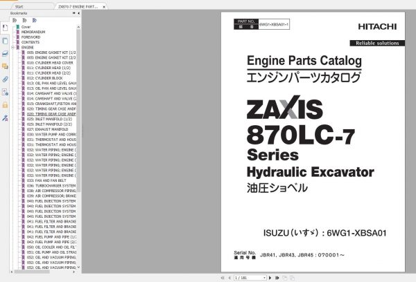 Hitachi Excavator 26.5 GB DVD PDF Updated Series 7 2020 Workshop Manual and Technical Manual Wiring Diagram 6