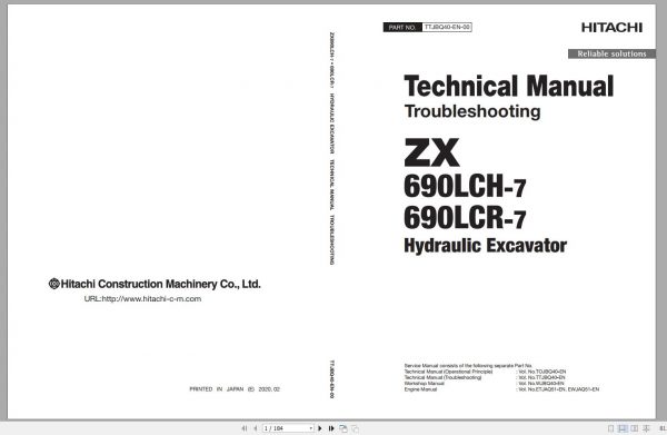 Hitachi Excavator 26.5 GB DVD PDF Updated Series 7 2020 Workshop Manual and Technical Manual Wiring Diagram 8