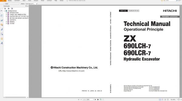 Hitachi Excavator 26.5 GB DVD PDF Updated Series 7 2020 Workshop Manual and Technical Manual Wiring Diagram 9