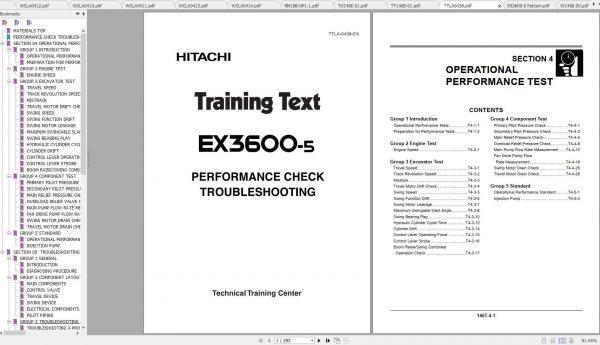 Hitachi Excavator EX 3600 5 Shop Manuals 1
