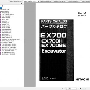 Hitachi Excavator EX 700 EX 700H EX 700BE Shop Manuals 1
