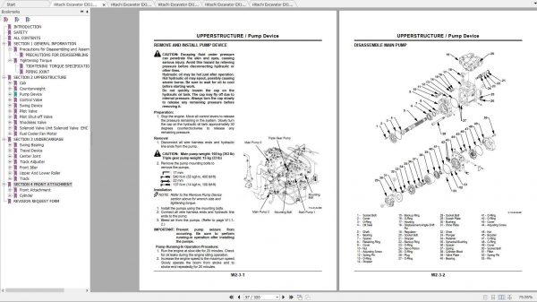 Hitachi Excavator EX1100 3 Shop Manuals 3
