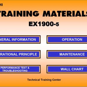 Hitachi Excavator EX1900 5 Training Materials 1