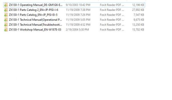 Hitachi Excavator Zaxis ZX130 1 Shop Manual 1