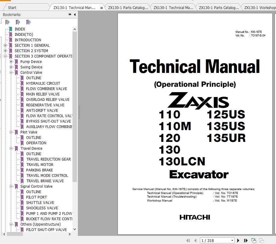 Hitachi Excavator Zaxis ZX130 1 Shop Manual 3