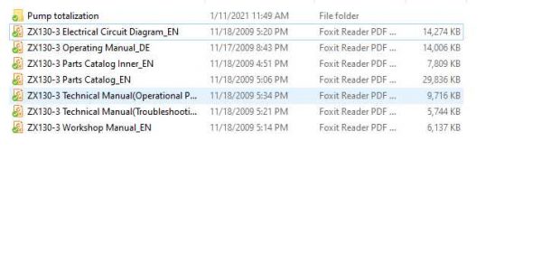 Hitachi Excavator Zaxis ZX130 3 Shop Manual 1
