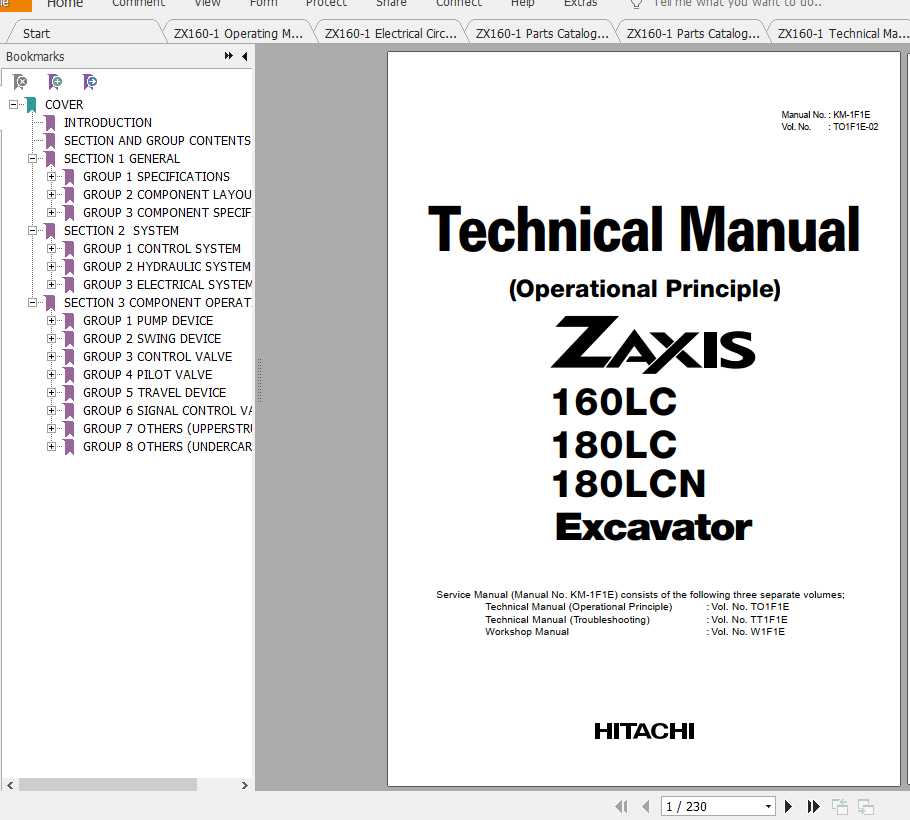 Hitachi Excavator Zaxis ZX160 1 Shop Manual 3