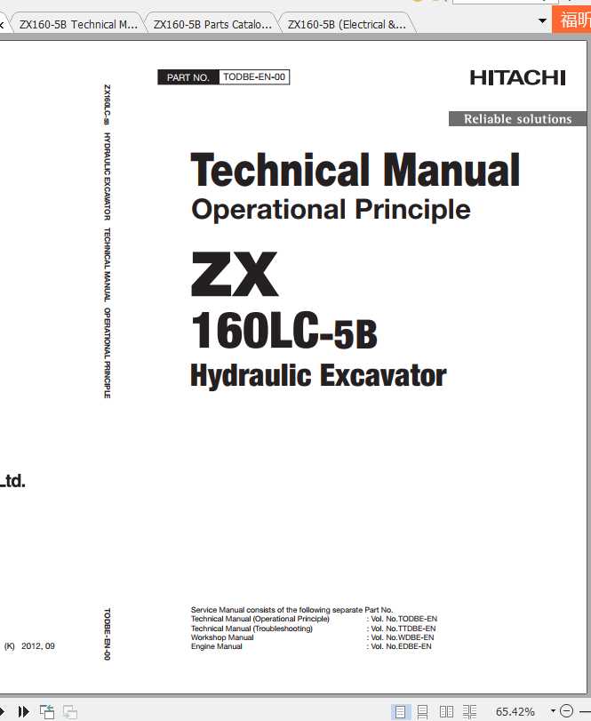 Hitachi Excavator Zaxis ZX160 5B Shop Manual 2