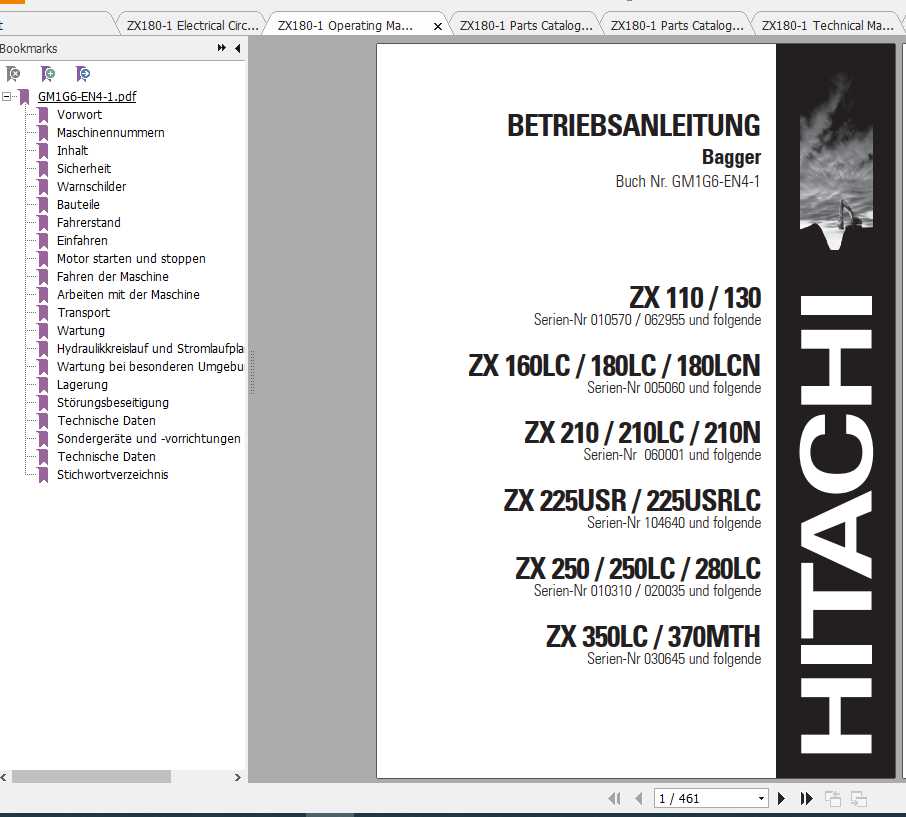 Hitachi Excavator Zaxis ZX180 1 Shop Manual 2
