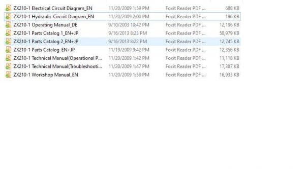 Hitachi Excavator Zaxis ZX210 1 Shop Manual 1