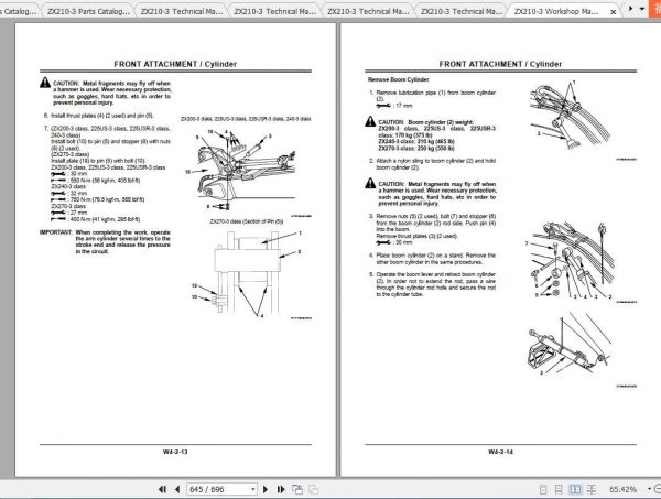 Hitachi Excavator Zaxis ZX210 3 Shop Manual 4